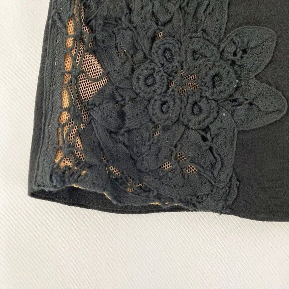 NWT FOR LOVE & LEMONS VALENTINA BLACK EMBROIDERED NUDE SHEER MESH ROMPER - S - Picture 12 of 13